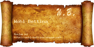 Wohl Bettina névjegykártya
